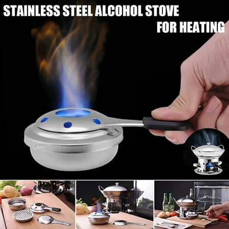 Cooking Utensils Portable Alcohol Stove Paste Burner, Stainless Steel Mini Alcohol Oven, Mini