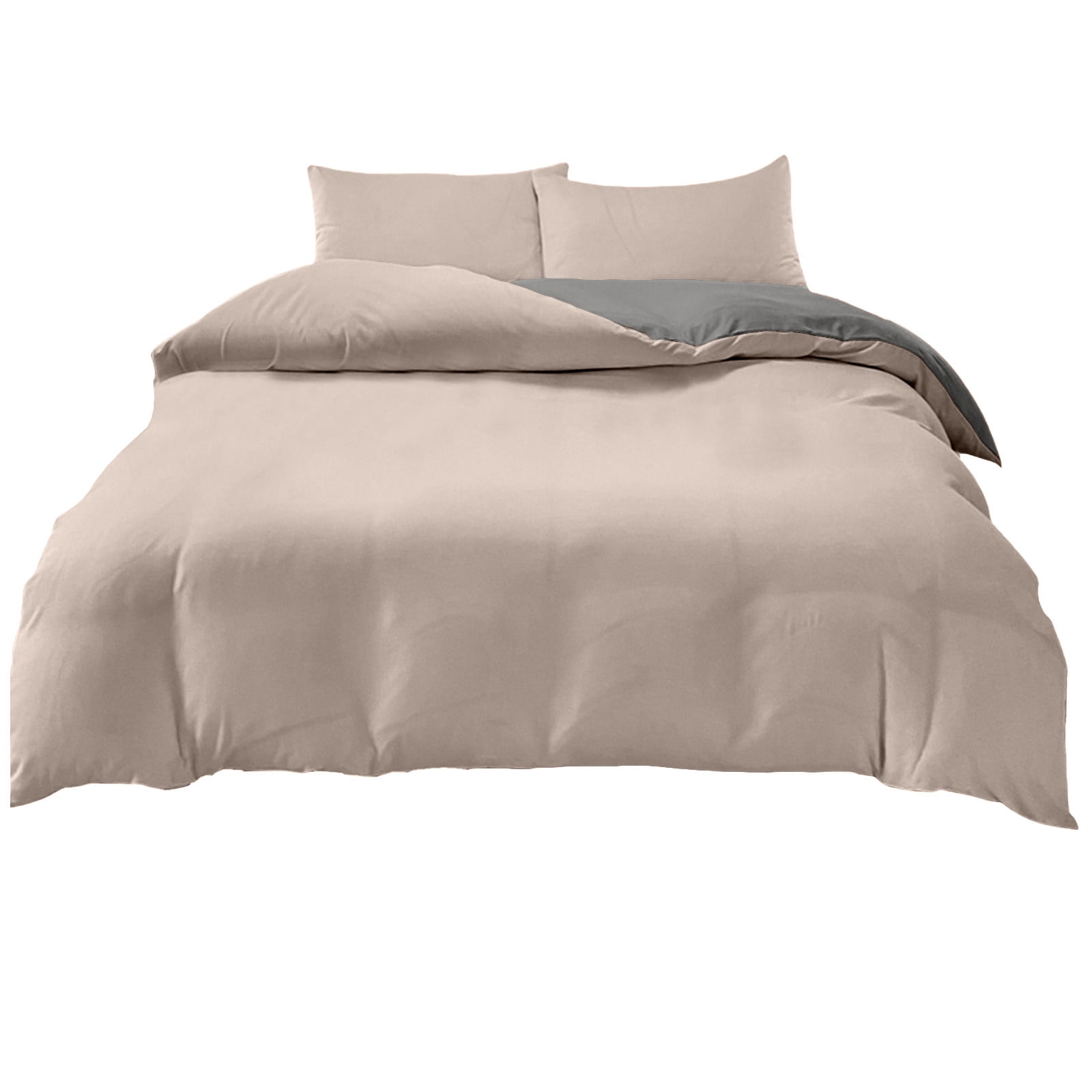 4 Piece Bed Sheets 71x87in Bedding Set with Duvet Cover Fitted Sheet 2 Pillowcases Soft Washed Polyester Wrinkle Free Easy Care by PALIFEUR