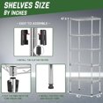 thumbnail image 7 of FDW Adjustable Storage Shelves Metal Storage Shelf for adults(Chrome, 16.7L×11.8W×47.6H), 7 of 7
