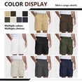 thumbnail image 3 of Iceglad Men's Linen Casual Classic Fit Short Drawstring Summer Beach Shorts, 3 of 8