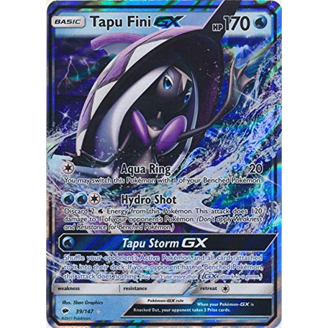 Tapu Fini GX - 39/147 - Muy raro Pokémon