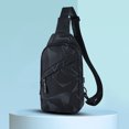 thumbnail image 4 of Bandolera De Hombro Bolso de hombro para hombre, paquete de pecho ajustable para senderismo, senderismo, viajes (negro), 4 of 6