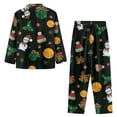 thumbnail image 4 of Suhoaziia Plus Size Pajamas for Women Lightweight Loose Fitting Walking Snowman Hat Gift Spring/Fall Clothing Button Down Loungewear Super Soft Sleepwear Family Gift Size XS, 4 of 6