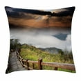thumbnail image 1 of Nature Throw Pillow Cushion Cover, Sunrise over Mountains in Hazy Foggy Sky Italian High Peaks Refreshing Landscape, Decorative Square Accent Pillow Case, 16 X 16 Inches, Multicolor, by Ambesonne, 1 of 2