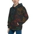 thumbnail image 2 of Kll Unisex Kids Boys Girls Hooded Pocket Pullover Hoodies-Gamepad Joystick Game, 2 of 9