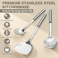 thumbnail image 3 of Vesteel Stainless Steel Kitchen Utensils Set, 9-Piece Metal Cooking Spatula Set with Holder Whisk and Kitchen Tong, Heat Resistant & Dishwasher Safe, 3 of 8