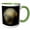 Green/White, variant on 3drose, Solar System - Pluto (former Planet), 11oz Two-tone Red Mug
