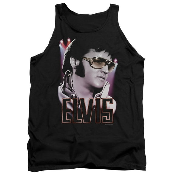 Elvis Presley 70's Star Adult Tank Top Black