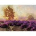 thumbnail image 2 of Saunders, Alonzo 32x25 Black Ornate Wood Framed with Double Matting Museum Art Print Titled - Purple Countryside II, 2 of 4