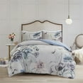 thumbnail image 4 of Madison Park Ensemble de Housse de Couette Imprimée en Coton 90 Pouces 3 Pcs Bleu, 4 of 14
