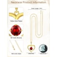 thumbnail image 6 of Taioiat Birthstone Necklace for Women Heart and Love Gold Plated Pendant Birthstone Jewelry Birthday Anniversary Mother's Day Jewelry Gift for Mom Wife Sister Girlfriend Her, 6 of 7