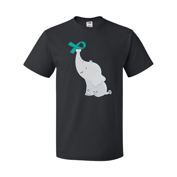 Inktastic Ovarian Cancer Pcos Teal Ribbon Awareness T-Shirt