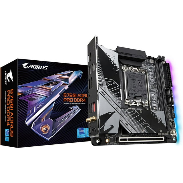 MOTHER BOARD GIGABYTE B760I AORUS PRO INTEL 1700 DDR4 SOPORTA 96GB MINI-ITX B760I AORUS PRO REV. 1.1
