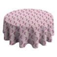 thumbnail image 4 of Pink Cartoon Unicorn Pattern Round Tablecloth 60"x60",Wrinkle Wipeable Table Cloth for Kitchen Dining Room Picnic Patio Party, 4 of 6