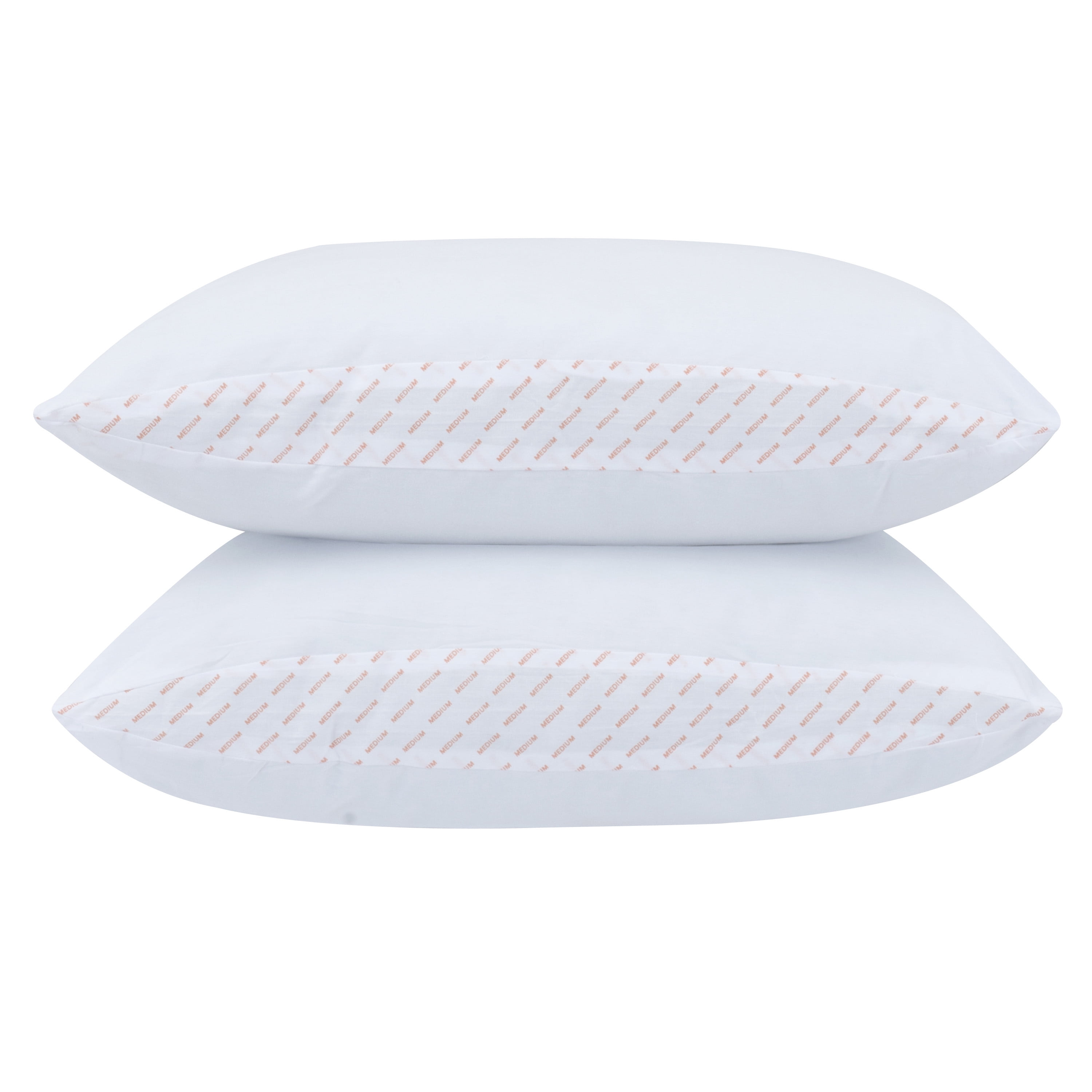 Mainstays Medium Support Pillow Set Of 2 Standard 200 Thread Count Cotton