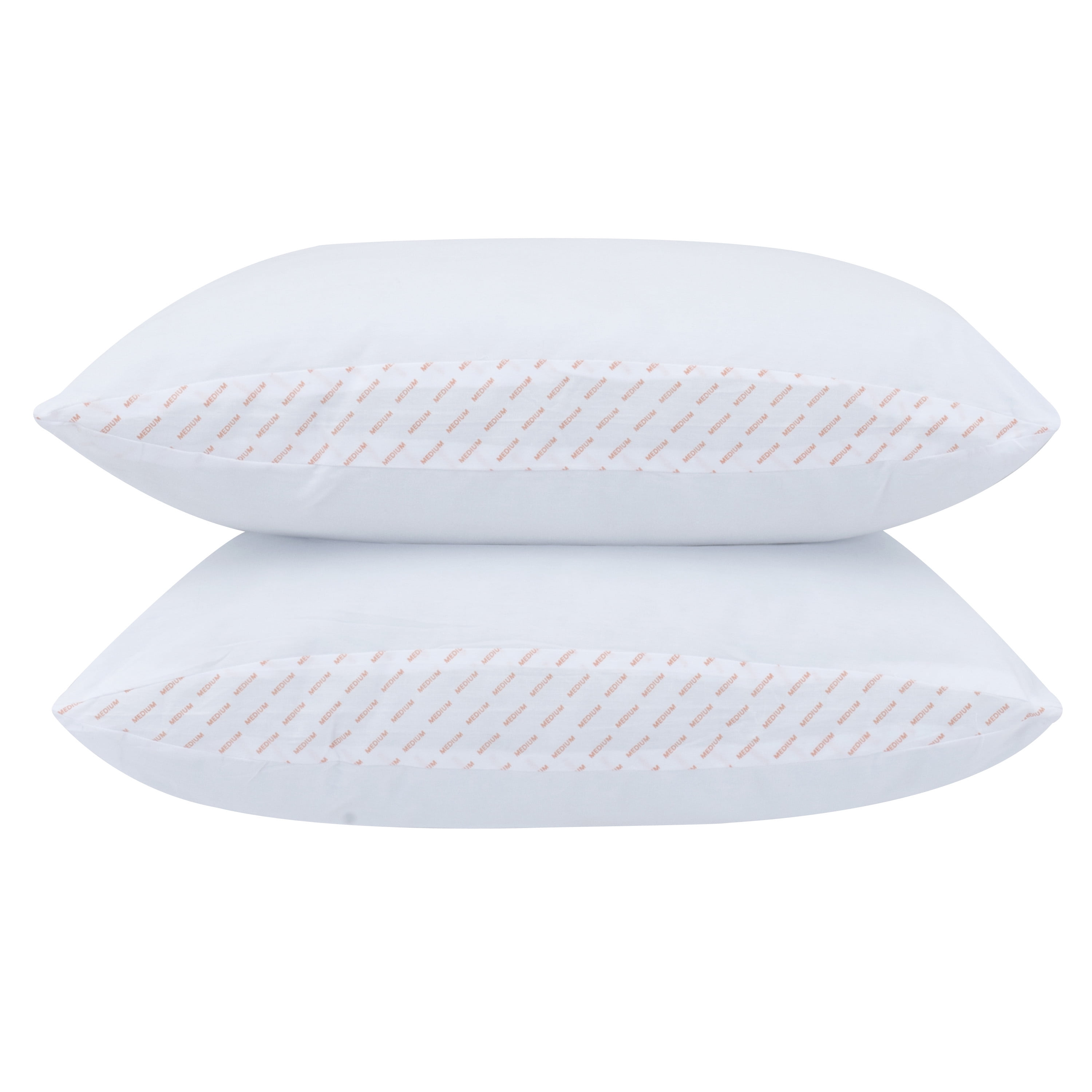 Mainstays Medium Support Pillow, Set of 2, Standard, 200 Thread Count
