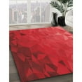 thumbnail image 3 of Ahgly Company Machine Washable Indoor Round Transitional Red Area Rugs, 6' Round, 3 of 7