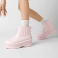 thumbnail image 5 of Rain Boots Women,Durable Rain Shoes Thick Sole Footwear Rainy Days Outdoor Activities Comfortable Design,Womens Rain Boots,Pink,9, 5 of 9