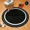 thumbnail image 2 of Jaipur Art And Craft Beautiful Black Handmade Braided Jute Area Rug Round Reversible Floor Carpet (6x6 Sq Ft), 2 of 5