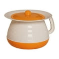 thumbnail image 1 of Escupidera portátil con tapa y asa, inodoro de cabecera, cubo, urinario práctico Naranja, 1 of 8