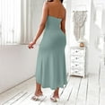 thumbnail image 3 of Lmnyox Strapless Bodycon Dress for Women Summer Off Shoulder Backless Midi Dress Party Club Dress, 3 of 8