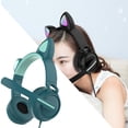 thumbnail image 3 of Auriculares plegables con Control de de micrófono con cancelación de ruido para juegos de ordenador y Smartphones - verde3, 3 of 7