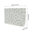 thumbnail image 2 of Unique Bargains 1 Pc Durable Rectangle Flat Hearts Makeup Bag for Travel Large Gray Polyester, 2 of 5