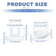 thumbnail image 2 of Tapón de Silicona en Forma de T Uxcell, Diámetro 140 mm/5.51 Pulgadas, Tapón de Silicona Impermeable Reutilizable, Tapón Redondo de Sellado para Equipos de Tuberías, Blanco, 2 of 7