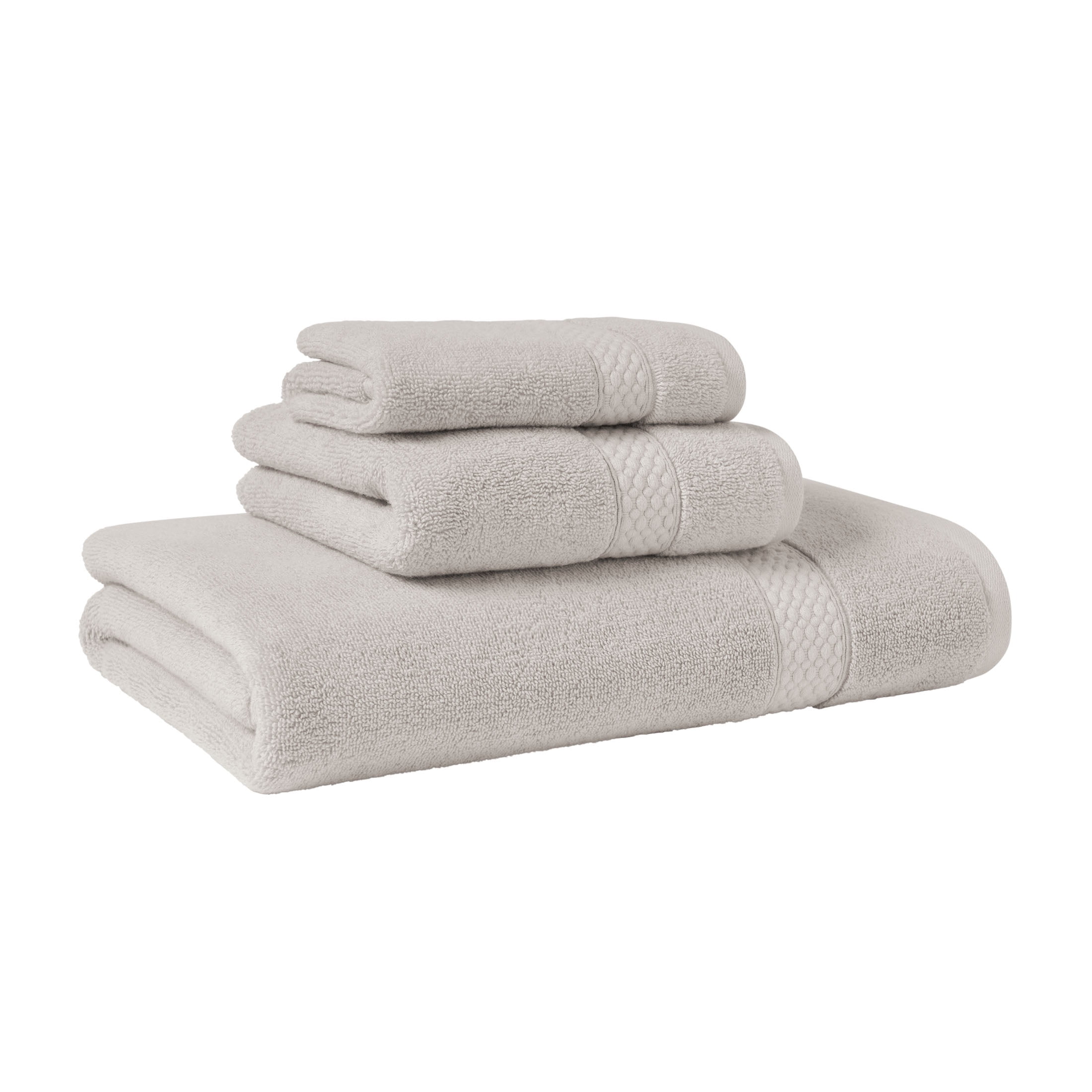 Beautiful by Drew Barrymore Dobby Washcloth, Soft 100% Cotton, Porcini Taupe