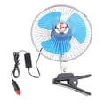 thumbnail image 1 of Tablero De Instrumentos De 12V Vehículo Oscilante Coche Van Camión Inicio Ventilador Con Clip 8 Pulgadas Completamente Cerrado Sunnimix enfriamiento del ventilador del coche, 1 of 8