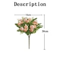 thumbnail image 5 of HEVIRGO 7PCS Artificial Tea Rose Easy Care Never Fade Realistic No Watering DIY 15 Heads Artificial Camellia Faux Silk Flower Wedding Decoration Floral Arrangement,Champagne, 5 of 8