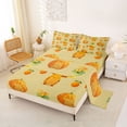 thumbnail image 2 of Erosebridal Kawaii Animal Capybara Full Size Sheets 4-Piece For Boys Girls,Kids Harvest Pumpkin Flowers Oranges Bed Sheets,Green Orange,Lightweight Room Decor, 2 of 5