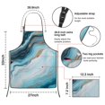 thumbnail image 3 of Blue Gold Marble Pattern Apron-Garden Aprons for Women with Pockets-Cotton Linen Waterproof Kitchen Cooking Gardening Aprons Adjustable for Kitchen,Cooking,BBQ and Salon 33x27 Inch, 3 of 7