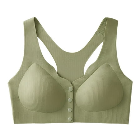 snowsong Nude Bralette Comfortable Bras for Women Women s Solid Breathable Sports Dries Quickly and Wicks away Sweat Bra with Built in Pads (Clearance) Plus Size Bra Wirefree Push up Bra Green XL