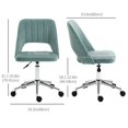 thumbnail image 2 of Green Velvet Swivel Office Chair - Mid-Back Task Chair with Adjustable Height & Breathable Design for Home & Desk Use - 19.3" x 23.6", 2 of 7