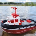 thumbnail image 4 of Barco de Control Remoto de Juguete, 1:72 Bote de Control Remoto para Piscina y Lago, Remolcador de Control Remoto de 2.4Ghz para Adultos y Niños, Regalo de Cumpeados de Juguete, 4 of 6