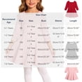 thumbnail image 3 of WMTBSRSW Toddler Girls Fall Dress Solid Casual Flowy A-Line Dress Long Sleeve Crewneck Casual Skater Dress for 0-8 Years, 3 of 6