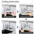 thumbnail image 5 of Yayeee Faucet Mat for Kitchen Sink 14.7" Diatomite Long Splash Guard Pad, Blue Doodle Pattern, 2 Pack, 5 of 7