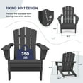 Classic Gray Folding Plastic Adirondack Chair