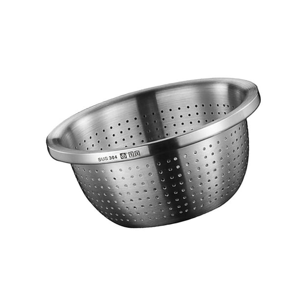 Cuenco para mezclar, cuenco para lavar arroz, solo 1 pieza, colador de alimentos de acero inoxidable 304 Escurridor de 20cm