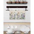 thumbnail image 3 of Spring Flowers Kitchen Dish Towels for Drying Dishes Set of 4, Vintage Floral Leaves Birds Farmhouse Plaid Waffle Weave Microfiber Hand Tea Bathroom Towels Quick Dry & Absorbent Towel 15.7x23.6, 3 of 7