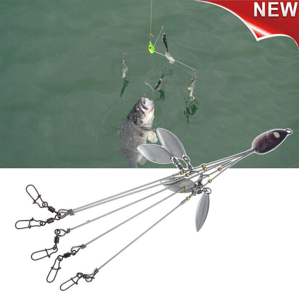 New Alabama Rig 5 Arms 4 Blades Umbrella Rig Fishing 21.5cm Lure Lure 5 ...