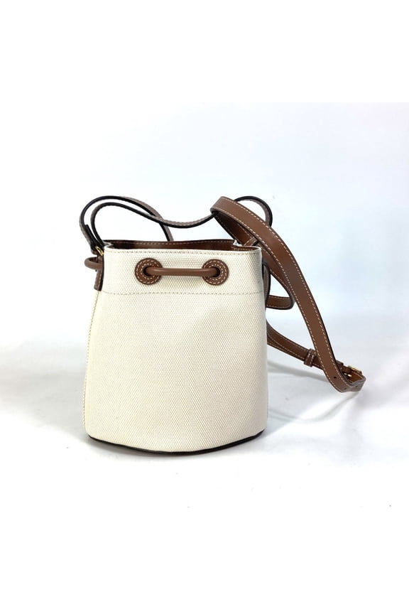 Pre-Owned BURBERRY 8070576 2-Way Shoulder Bag TB Bucket Tote Canvas/Leather Women's... (Good)