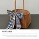 thumbnail image 3 of unbranded Cesta Tejida De Rattan Con Asa Para Almacenamiento Práctico Y En Casa, 3 of 6