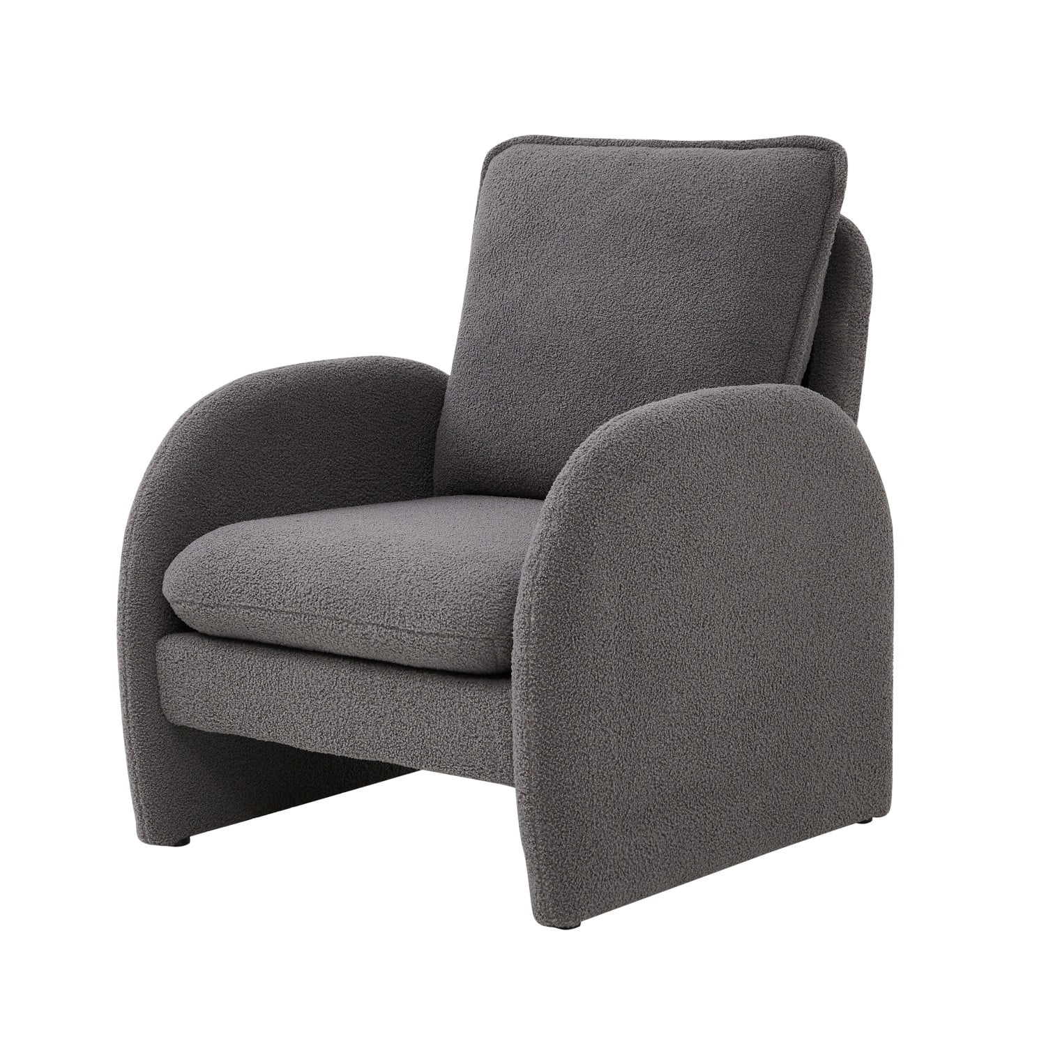 Gewnee Modern Sherpa Upholstered Accent Chair ,Leisure Comfy Single Sofa Chair for Living Room,