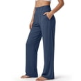 thumbnail image 4 of Evdexr Wide Leg Sweatpants for Women Fold Over High Waisted Pants 2026 Summer Baggy Workout Trousers Elastic Breathable Loose Fit Yoga Pant 2XL, 4 of 4
