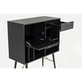 thumbnail image 3 of Modrest Billy Modern Black Oak & Gold Tall Buffet, 3 of 5