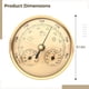 thumbnail image 4 of Estación meteorológica 3 en 1 con barómetro, medidor meteorológico dorado de 5,1 pulgadas con medidor de temperatura y humedad, monitor de presión atmosférica para interiores y exteriores para el hoga, 4 of 5