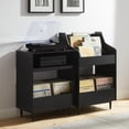 thumbnail image 2 of Crosley Furniture Liam Ensemble de Rangement pour Tourne-Disque et Vinyle, 2 Pcs, Noir, 2 of 10