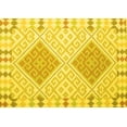 thumbnail image 1 of Ahgly Company Machine Washable Indoor Rectangle Southwestern Yellow Country Area Rugs, 2' x 4', 1 of 4